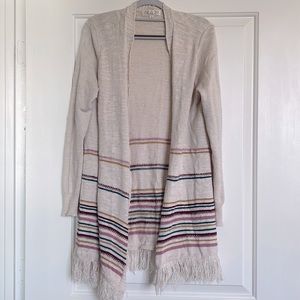 Pink Rose Long Cardigan Sweater